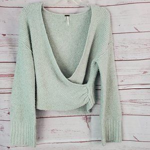 Free people Faux Wrap Sweater Size Small Comfy Cozy